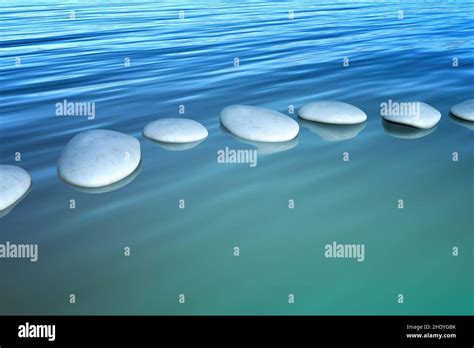Stones Water Surface Stone Water Surfaces Stock Photo Alamy