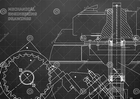 Planos Dibujos Mecánicos Ilustración De Ingeniería Ilustración Del Vector Ilustración De