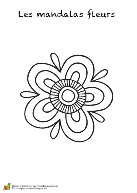 Coloriage Les Mandalas Fleurs Sur Hugo 19 Sur