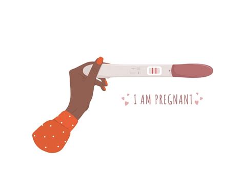 Premium Vector African Female Hand Is Holding Positive Pregnancy Or