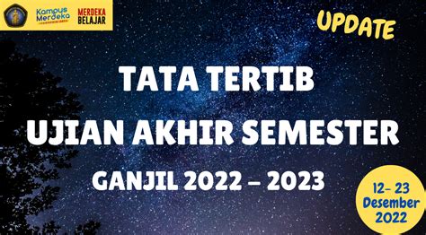 Tata Tertib Ujian Akhir Semester Ganjil 2022 2023 Departemen Teknik Kimia