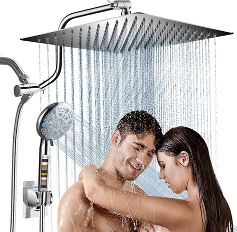 Cobbe Inch All Metal Way Rain Shower Head High Pressure Shower