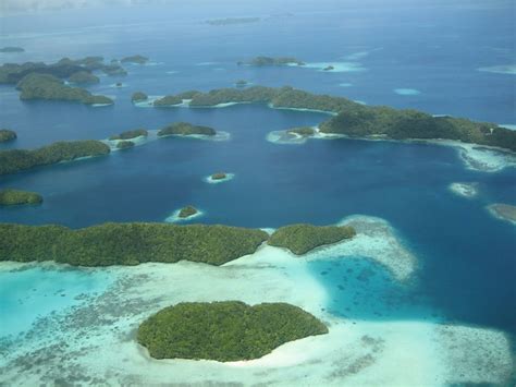 Palau From Above Palau Plane Spotter Rock Island