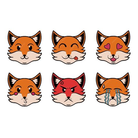 Premium Vector | Head of the emoji fox in pop art style