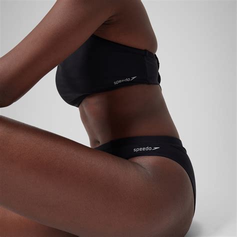 Women S Solid Classic Bikini Bottom Black Speedo USA