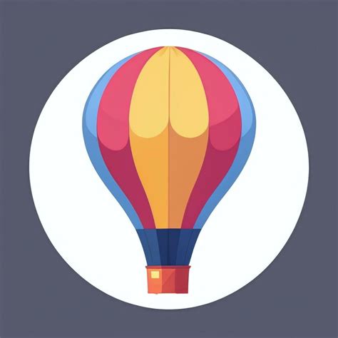 AI Generated Hot Air Balloon Avatar Icon Clip Art Sticker Decoration