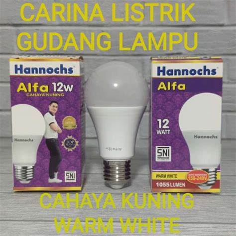 Jual Lampu Led Hannochs Alfa W Watt Cahaya Kuning Warm White K