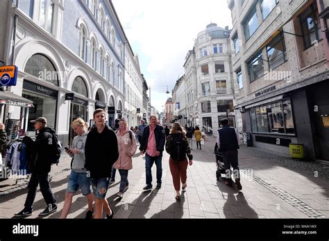 Denmark Copenhagen Stroget Pedestrian Street Stock Photo Alamy