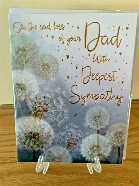 Loss Of Your Dad Sympathy Cards Bereavement Condolence Mourning Bella