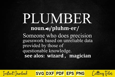 Plumber Definition Plumbing Svg Cut File Graphic By Buytshirtsdesign