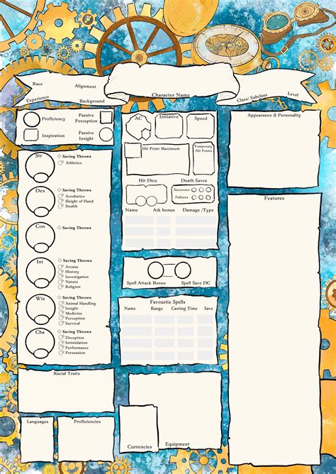 Tinkerer Artificer Dnd Character Sheet 5e Artificer Etsy Australia