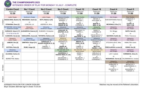 Michal Samulski On Twitter Monday Revised And Completed Schedule