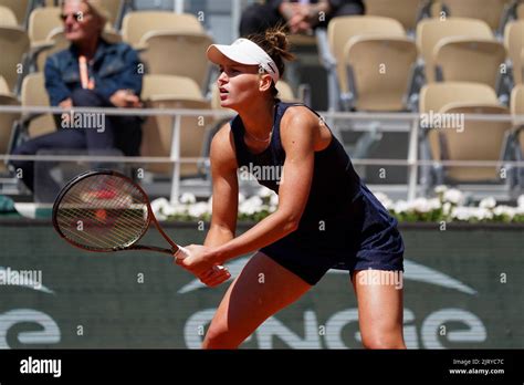 Professional Tennis Player Veronika Kudermetova Of Russia In Action