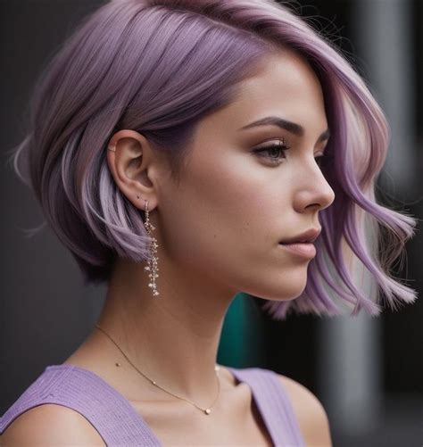 Pin By Serpil Serdar On Lila Short Hair Styles Lavender Hair Short