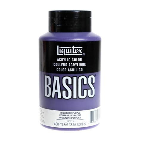 Liquitex Basics Acrylics Colors Dioxazine Purple Oz Flat Cap