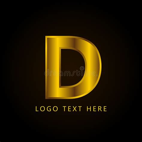 Letter D Company Logo With Golden Style And Luxury Stock Vector