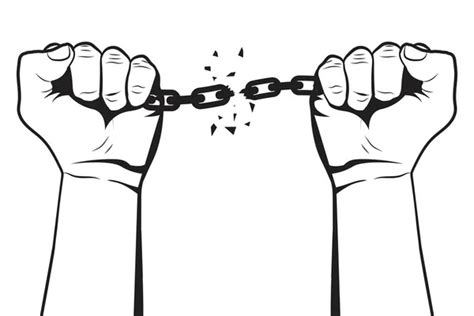 Hands Breaking Chains Vector Art Stock Images Depositphotos