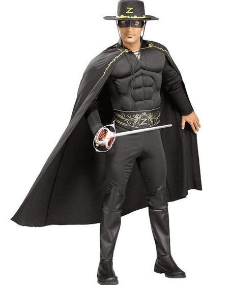 Deluxe Zorro Muscle Chest Mens Costume Blossom Costumes