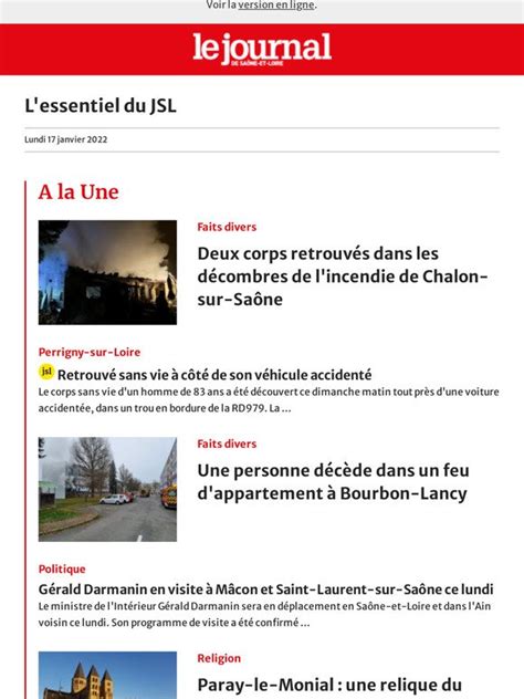 Lejsl L Essentiel Du JSL Dimanche Noir En Sane Et Loire Un