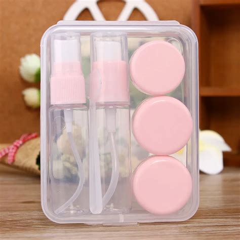 Pcs Set Travel Mini Make Up Container Bottle Plastic Transparent Empty