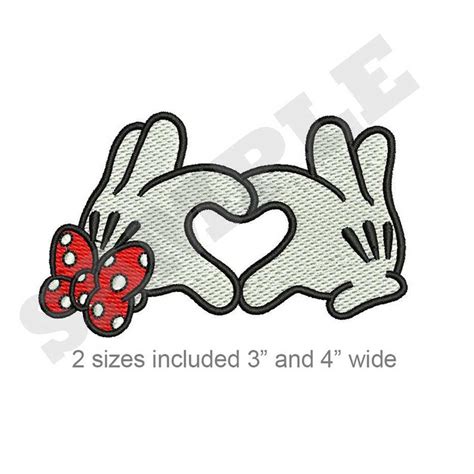 Minnie Mouse Hands Machine Embroidery Design Inspire Uplift