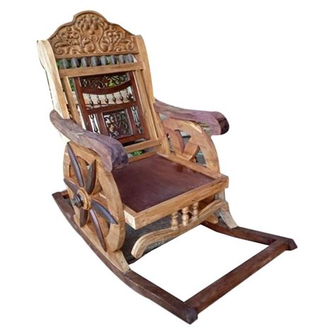 Brown Teak Wood Rocking Chair Without Cushion At Rs 14000 In Jabalpur