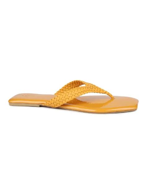 Design Crew Yellow Braided Thong Sandal Jiomart