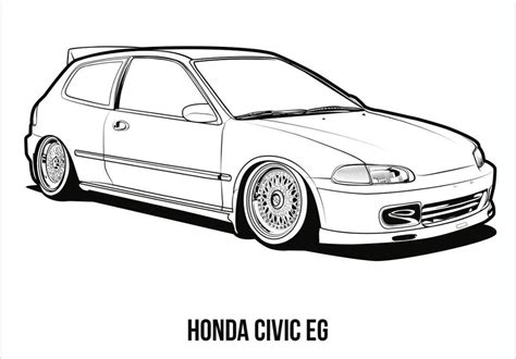 101 Squadron On Instagram Honda Civic EG Drawing For The JDM