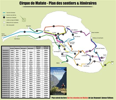 La R Union Plan Des Sentiers Dans Le Cirque De Mafate La Reunion