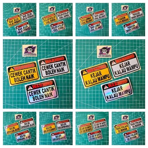 Jual STIKER STICKER WARNING KATA KATA DOA IBU SEPANJANG JALAN DLL