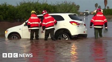 People Rescued From Cars After Floods Hit Valencia Spain