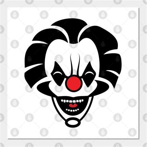 Evil Clown Laughing Wall And Art Print Evil Clowns Art Prints Clown