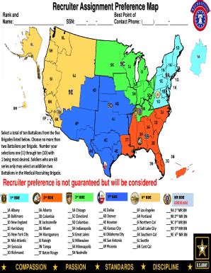 Army Recruiting Map Fill Online Printable Fillable Blank PdfFiller