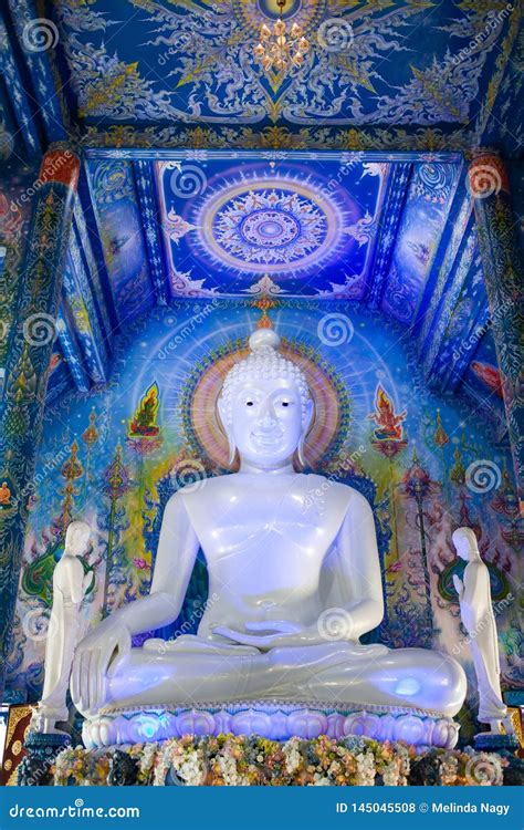 Blue Temple Interior in Chiang Rai Stock Photo - Image of religious ...