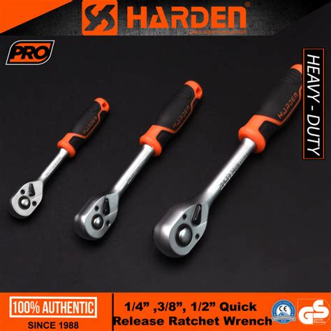 Harden 1 4 3 8 1 2 Quick Release Ratchet Wrench PROFESSIONAL