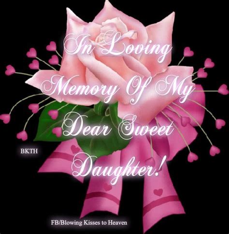 In Loving Memory Of My Daughter In Heaven