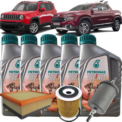 Kit Filtros De Ar Leo E Combustivel Jeep Renegade Flex E Fiat Toro