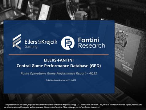 EILERS FANTINI Route Operations Performance Report 4Q22 Eilers