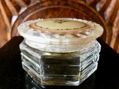 Art Deco Glass Vanity Dresser Jar With Celluloid Lid And Pink Etsy