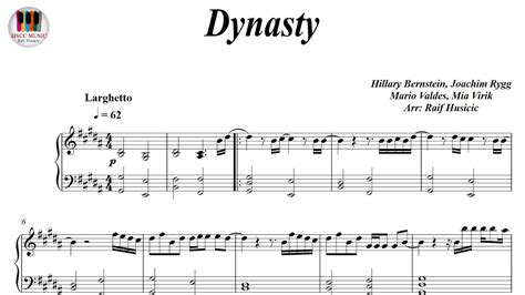 Dynasty MIIA Piano Sheet Music YouTube