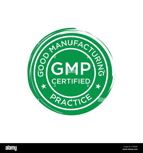 Gmp Good Manufacturing Practice Certified Logo Stock Vector Image Art