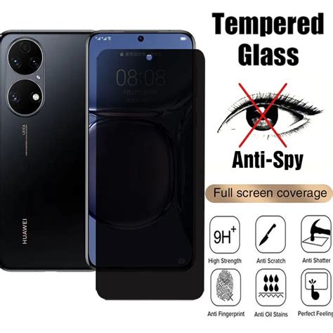 Anti Spy Tempered Glass For Huawei P50 P40 P30 P20 Lite E Pro P Smart Z Y9a Y9s Y9 Prime 2019