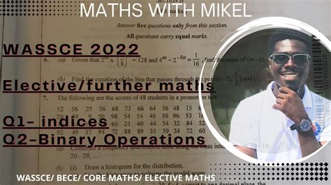 WASSCE WAEC 2022 General Elective Mathematics Solutions To Questions