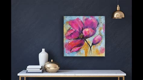 Easy Painting Abstract Floral Step By Step MariArtHome YouTube