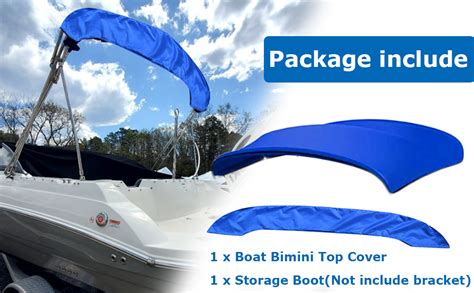 Boat Bimini Top Replacement Cover Sets For 3 Bow Support Waterproof 600d Canopy