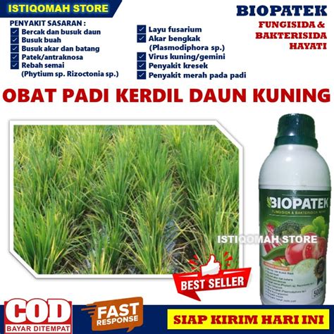 Jual Biopatek Ml Fungisida Obat Padi Kerdil Daun Kuning Terbaik