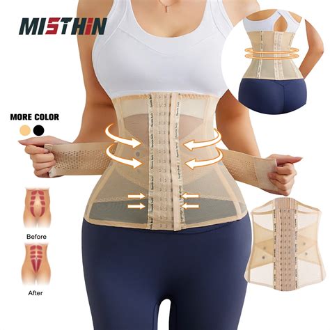 Misthin Cors Invisible De Doble Cintur N Para Mujer Faja Transparente