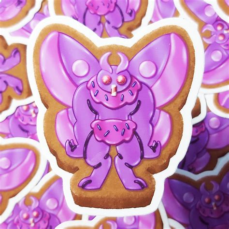 Cryptid Cookies Mothman Stickers Rob Demers Art