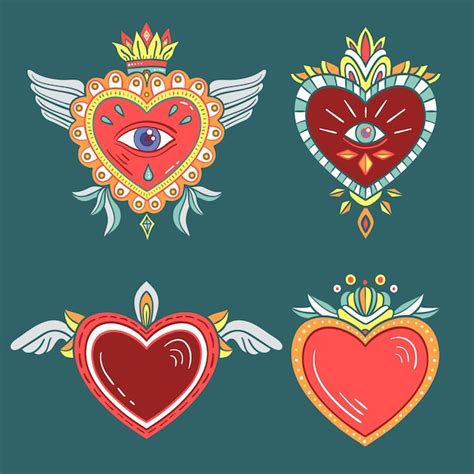 Free Vector Sacred Heart Concept Illustration