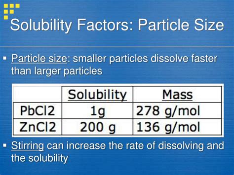 PPT Aim Using Table F To Predict Solubility PowerPoint Presentation